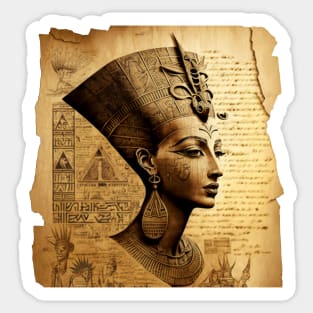 Egyptian Pharohs on Papyrus Sticker